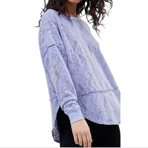 Free People Not Cold In This Floral Knit Top XS - Picture 3 of 7